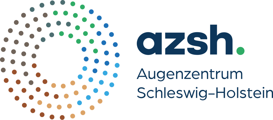 Logo azsh. Augenzentrum Schleswig-Holstein (Fachärzte für Augenheilkunde Dres. med. Heisler, Prüter, Klatt und von Randow)