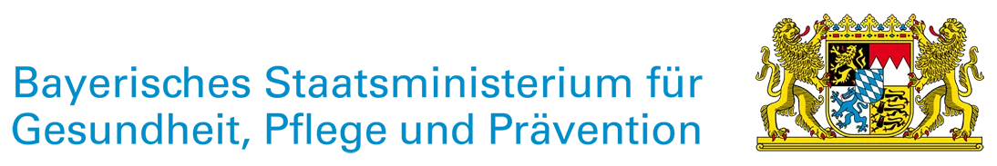 Logo Bayerisches Staatsministerium für Gesundheit, Pflege und Prävention